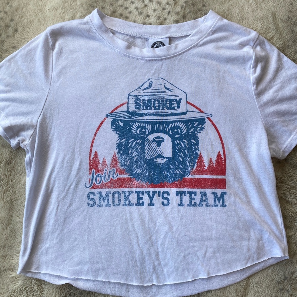 ✨ Smokey the Bear Women’s Cropped Shirt L